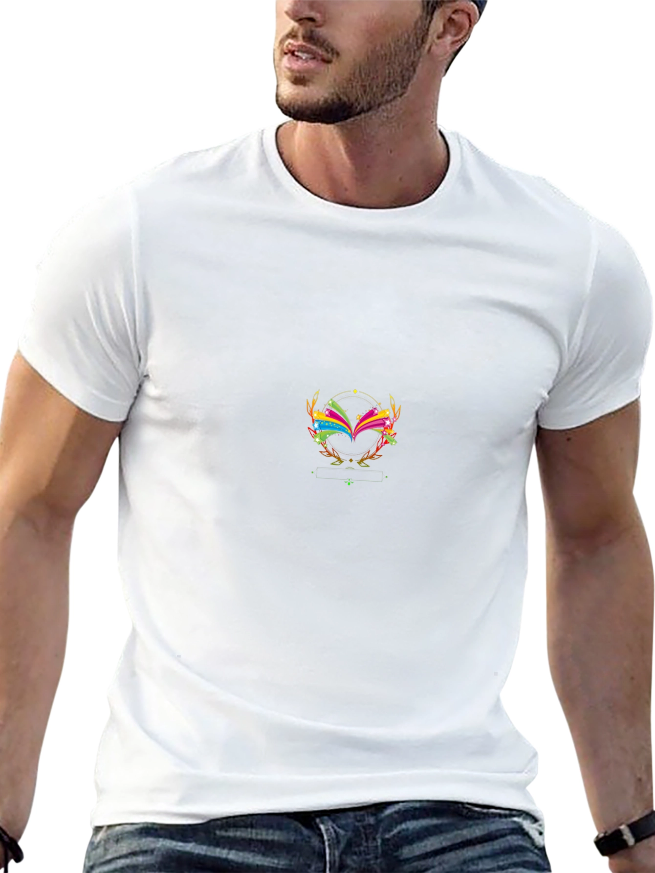 Abstract Graphic Tee - Stylish Black T-Shirt