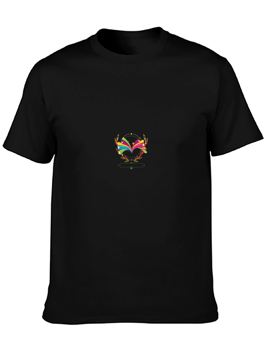 Abstract Graphic Tee - Stylish Black T-Shirt