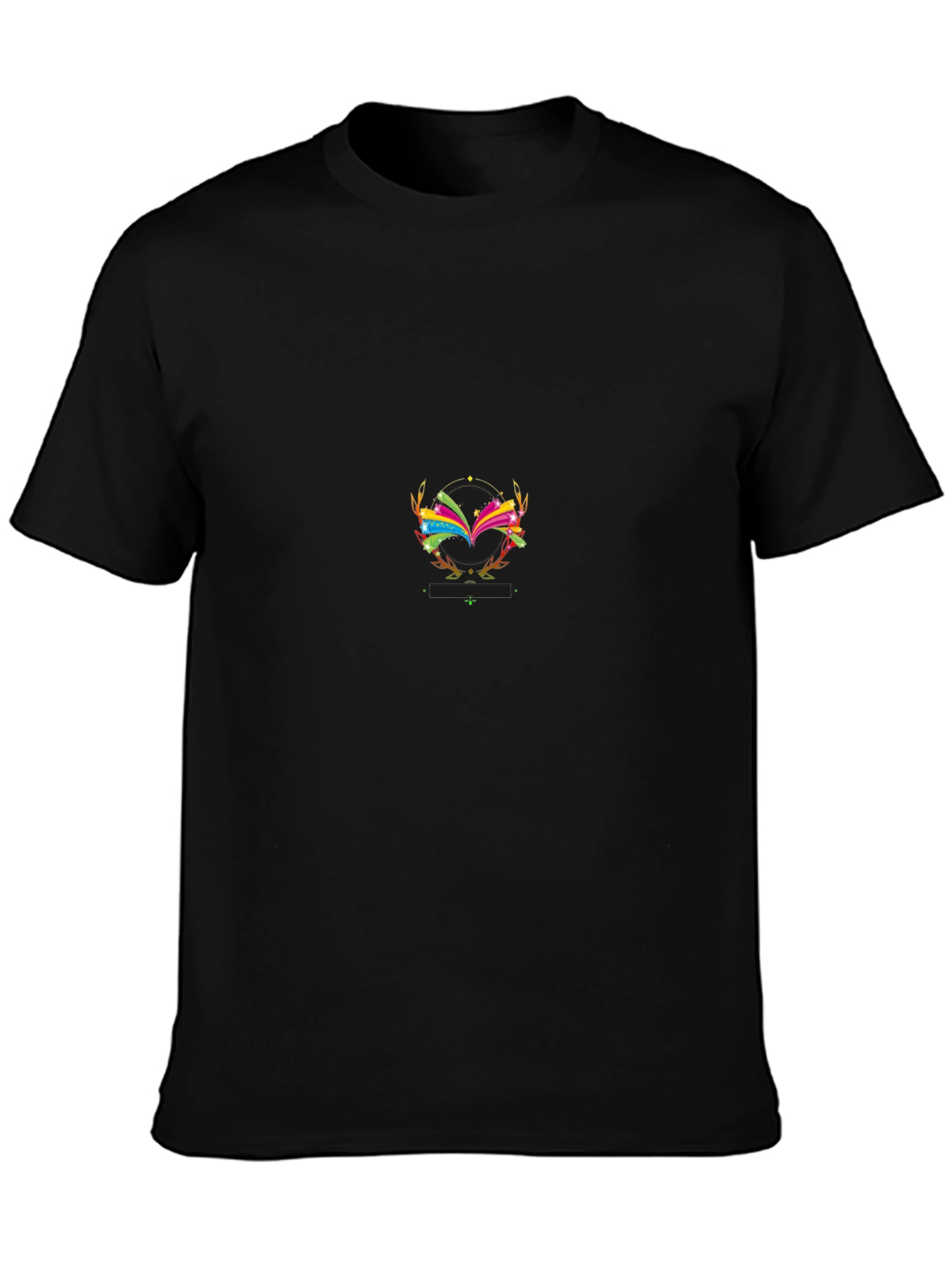 Abstract Graphic Tee - Stylish Black T-Shirt