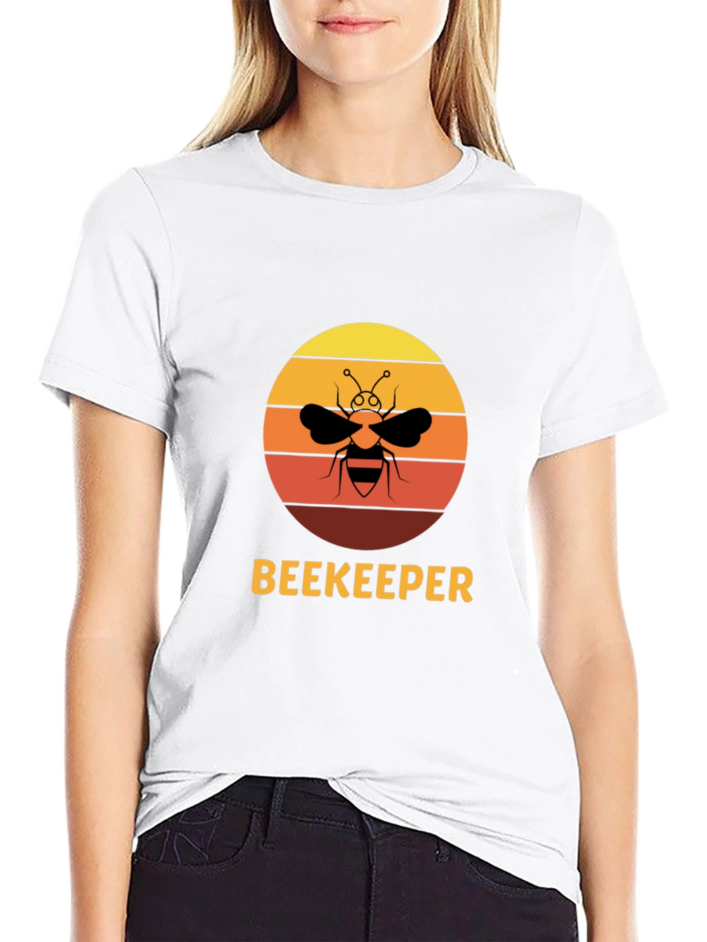 Beekeeper Bee Sunset Graphic T-Shirt