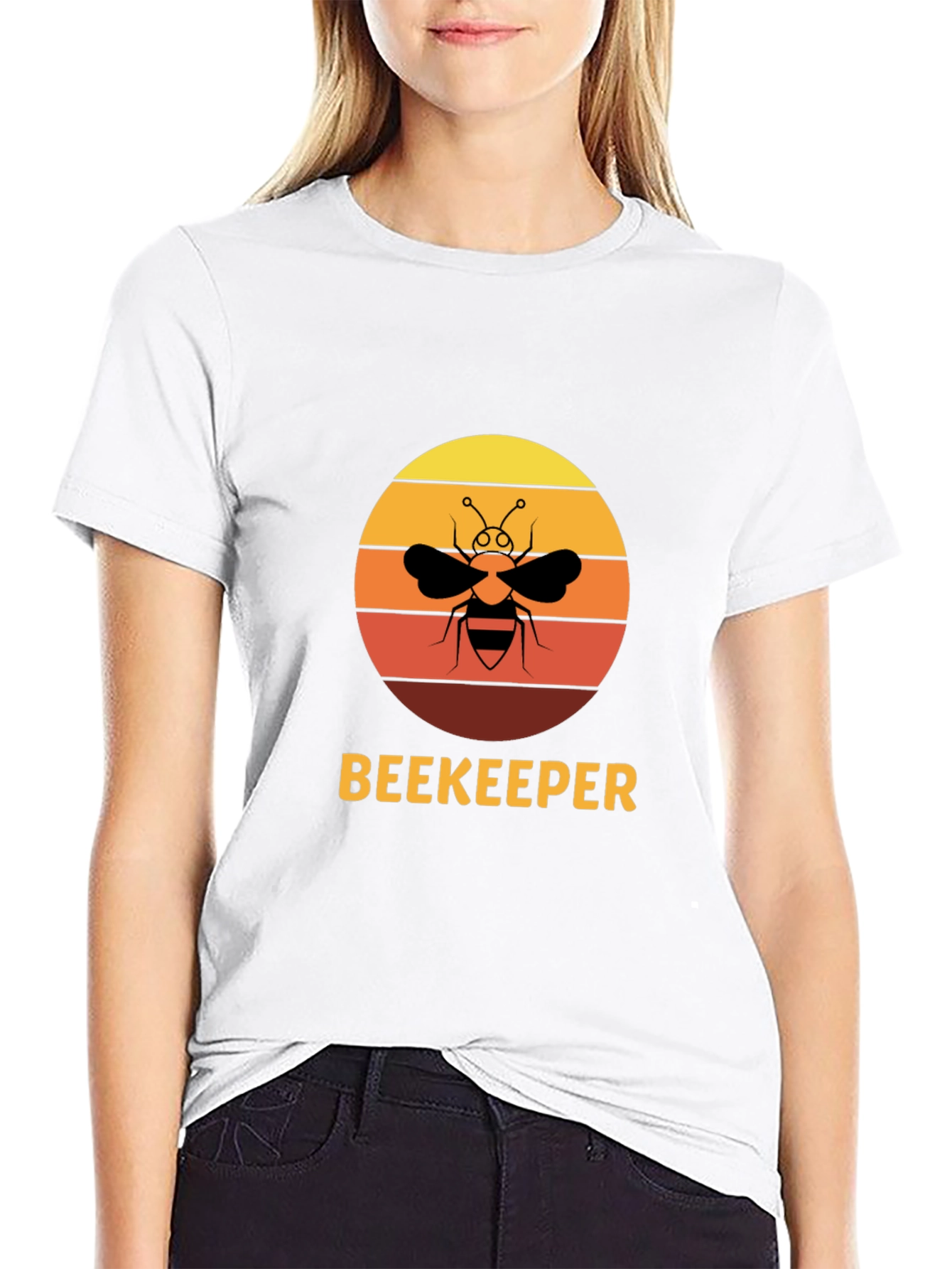 Beekeeper Bee Sunset Graphic T-Shirt