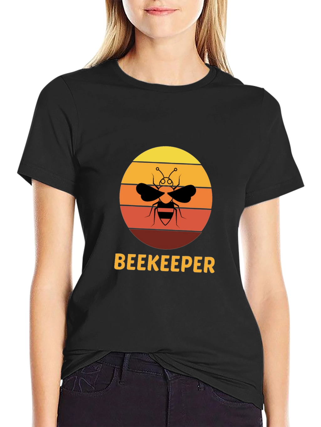 Beekeeper Bee Sunset Graphic T-Shirt