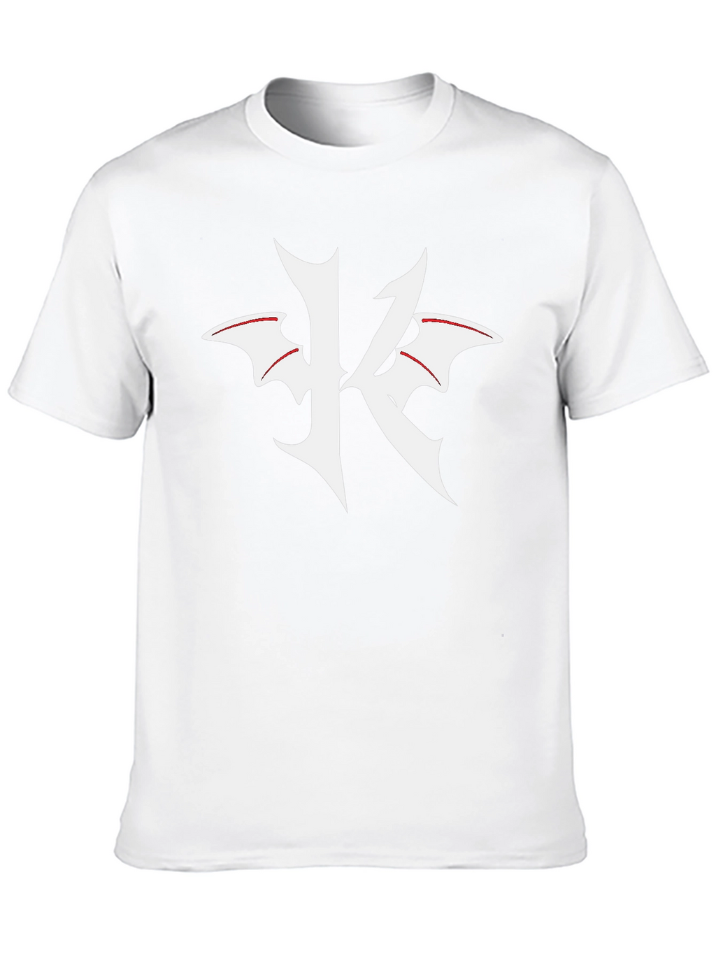 Black T-Shirt with K Bat Wing Graphic