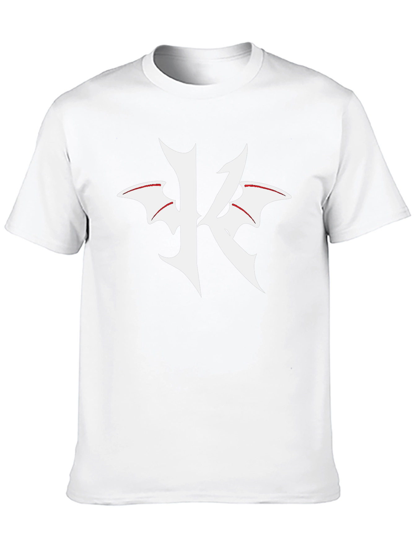 Black T-Shirt with K Bat Wing Graphic