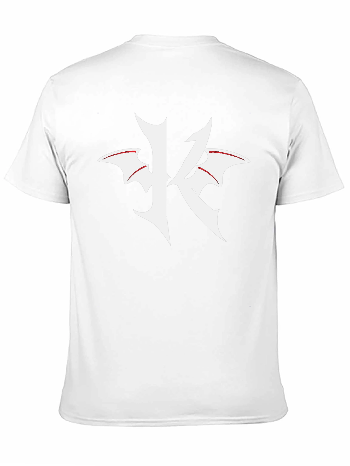 Black T-Shirt with K Bat Wing Graphic