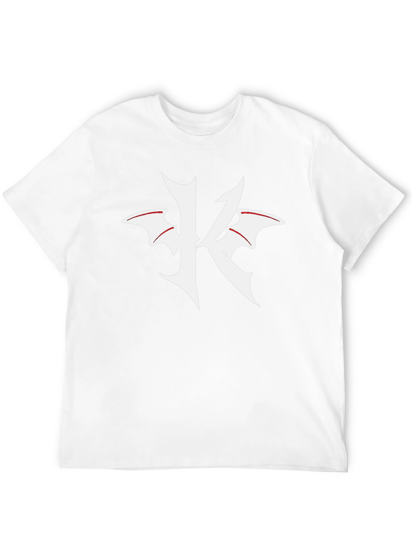 Black T-Shirt with K Bat Wing Graphic