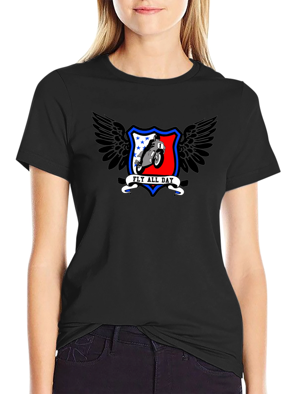 Fly All Day Motorcycle Graphic Tee