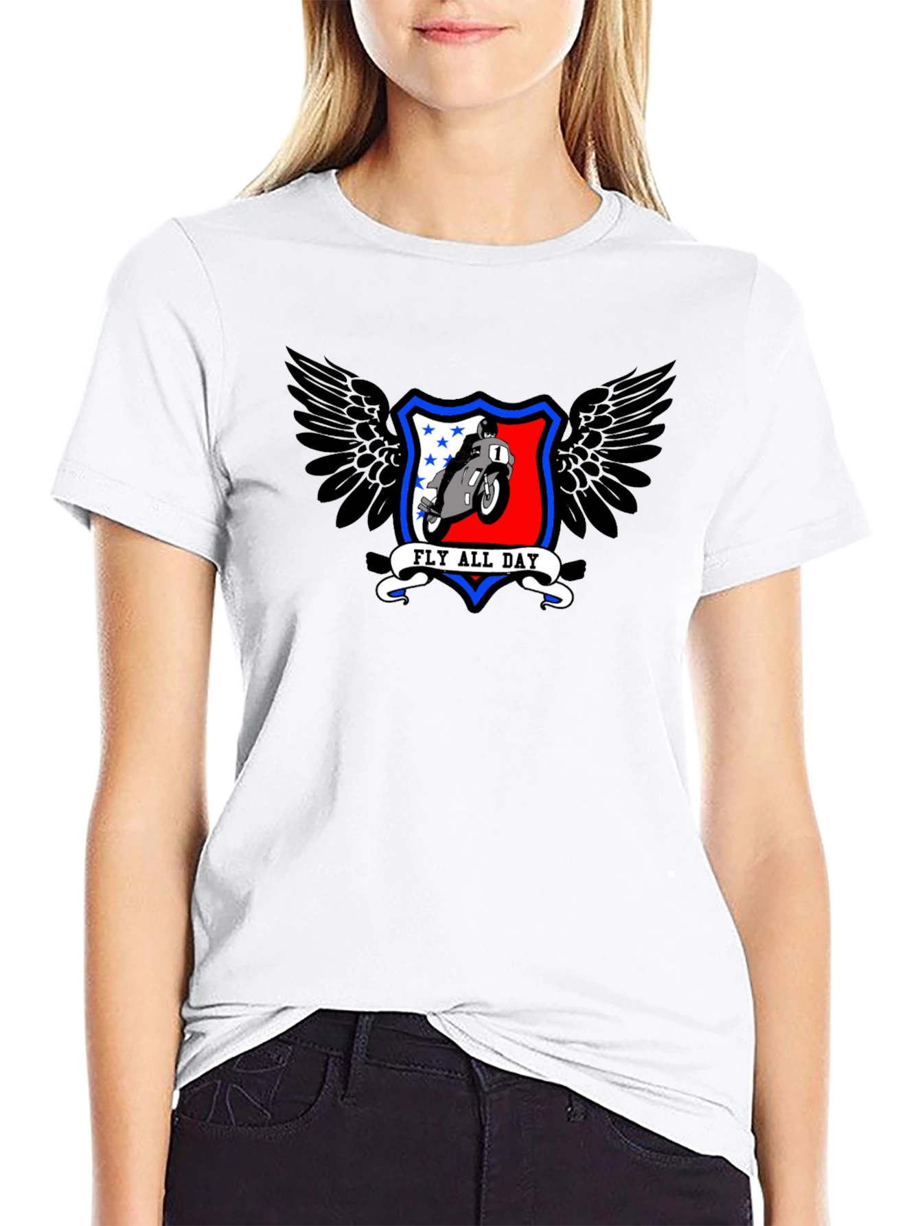 Fly All Day Motorcycle Graphic Tee