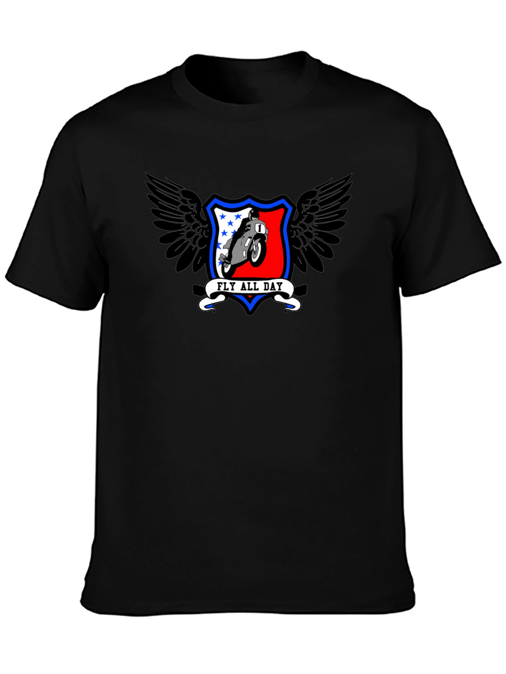 Fly All Day Motorcycle Graphic Tee