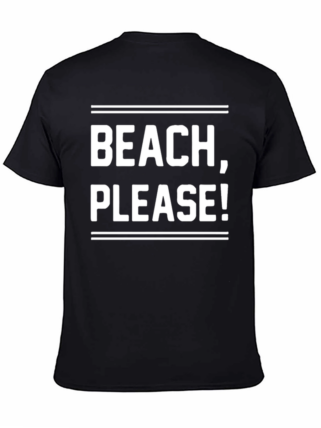 Beach Please! Graphic Tee - Black Cotton T-Shirt