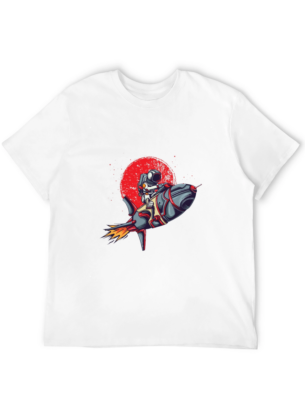 Astronaut Rocket Graphic Tee - Space Adventure T-Shirt