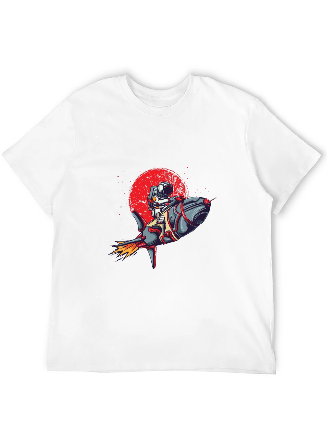 Astronaut Rocket Graphic Tee - Space Adventure T-Shirt