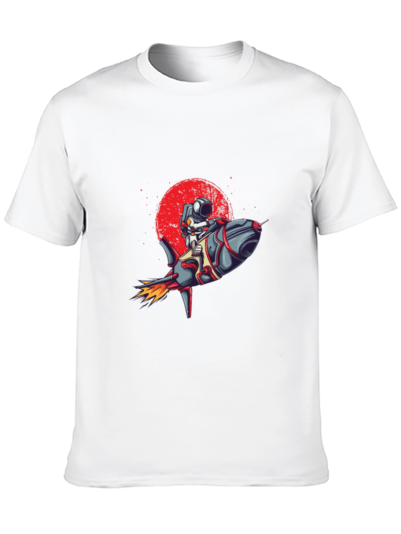Astronaut Rocket Graphic Tee - Space Adventure T-Shirt
