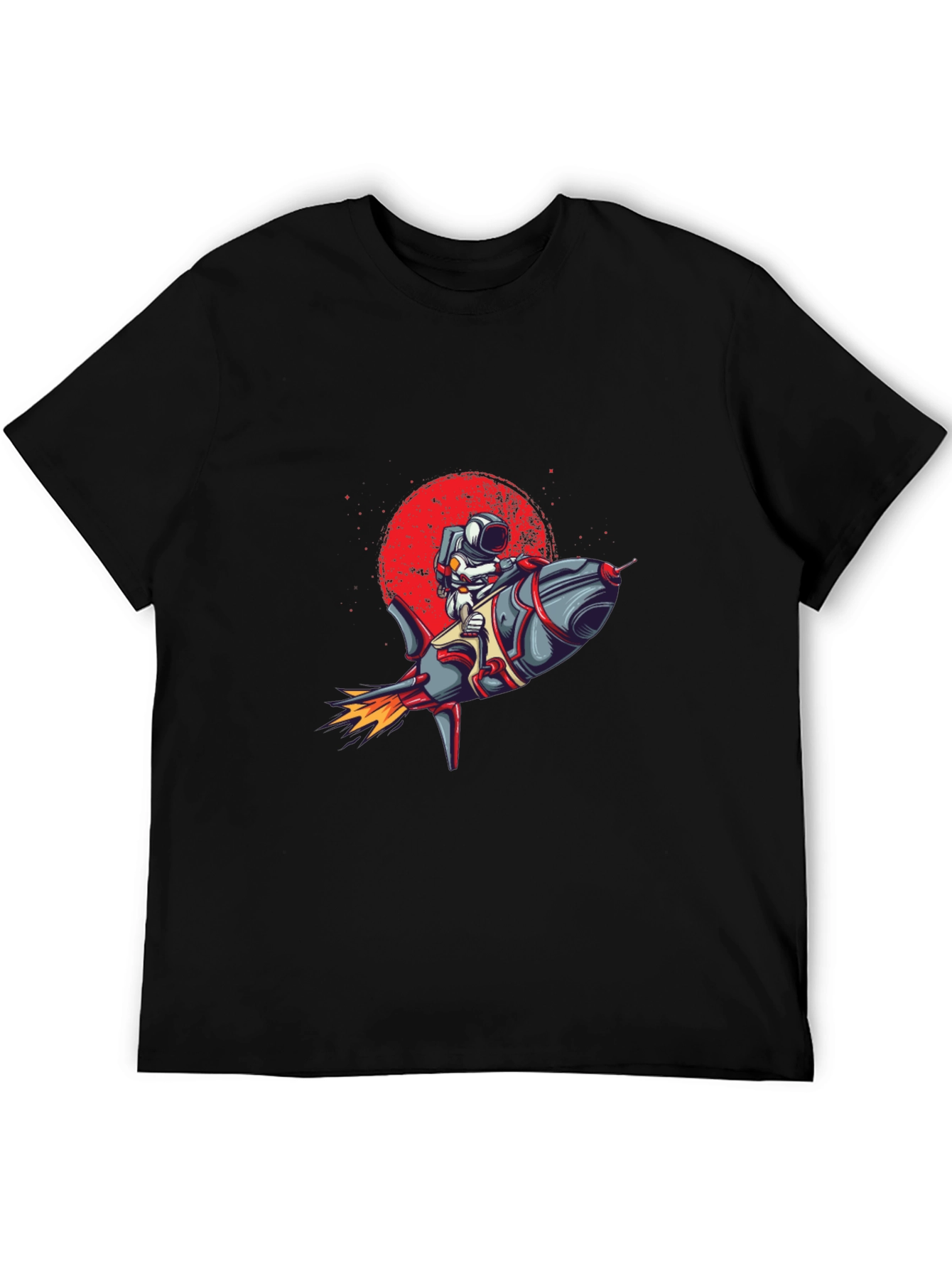 Astronaut Rocket Graphic Tee - Space Adventure T-Shirt