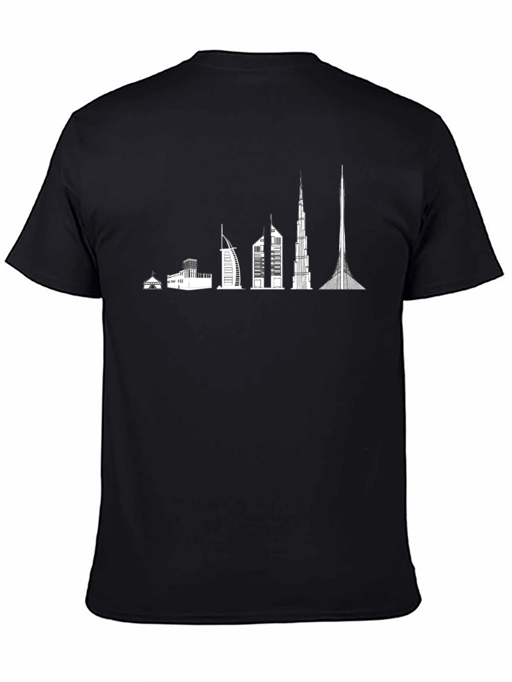Dubai Skyline Evolution Black T-Shirt