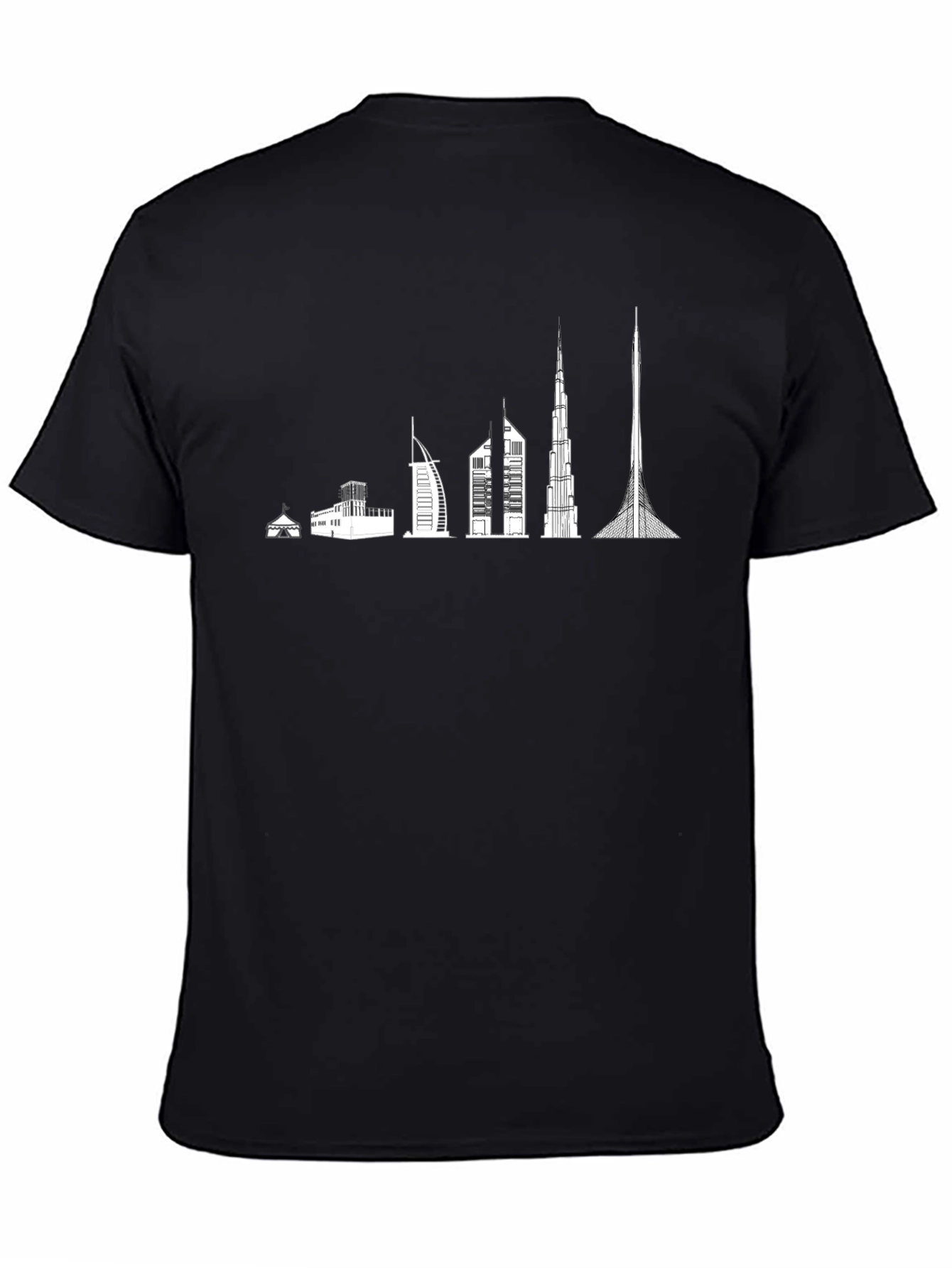 Dubai Skyline Evolution Black T-Shirt