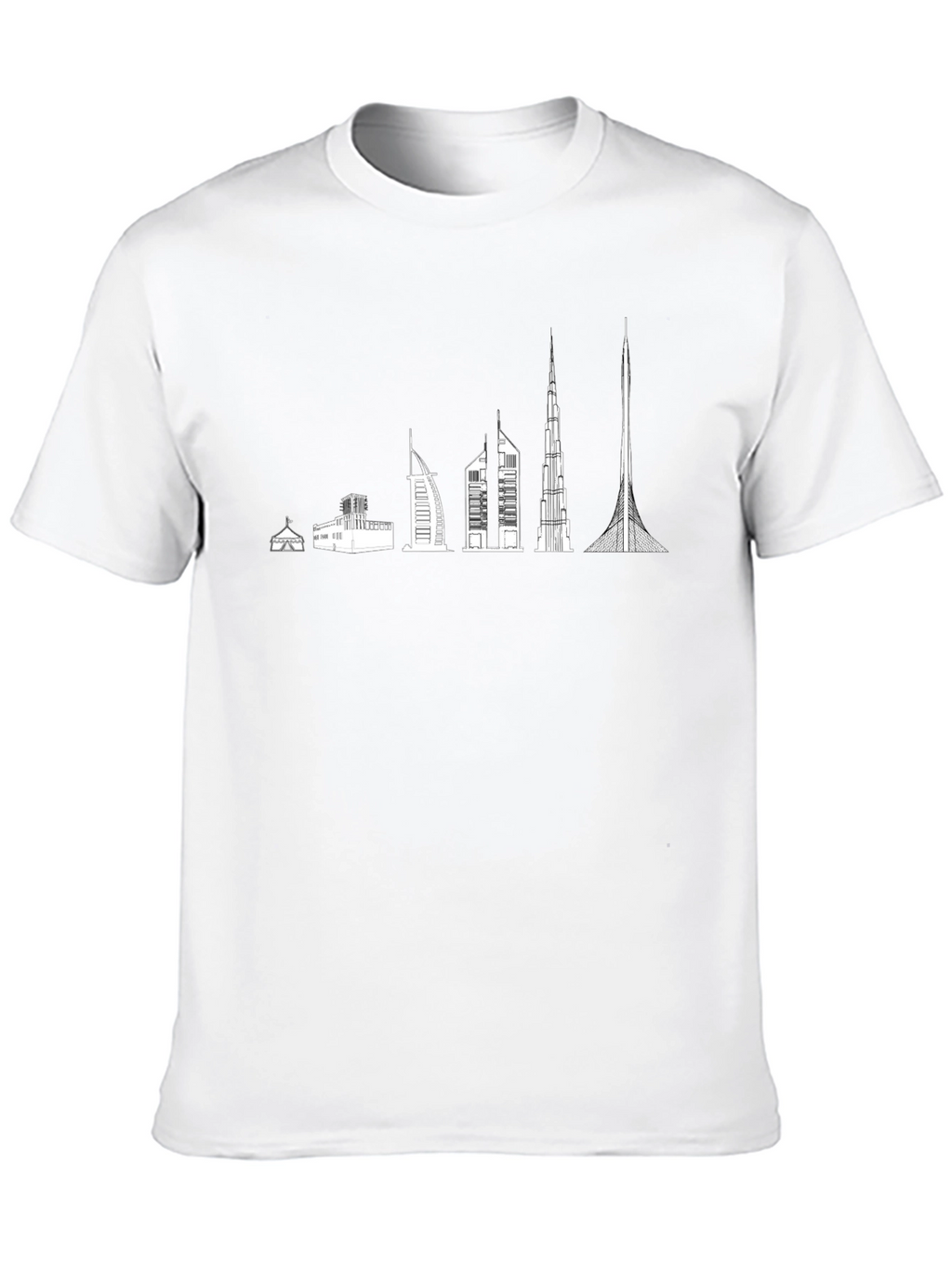 Dubai Skyline Evolution Black T-Shirt