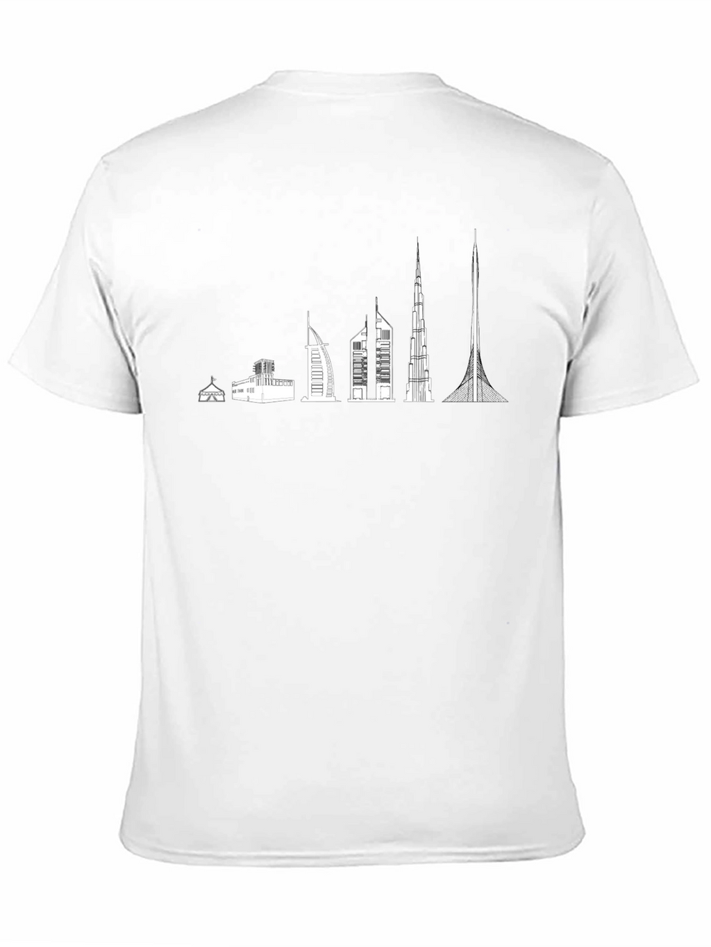 Dubai Skyline Evolution Black T-Shirt