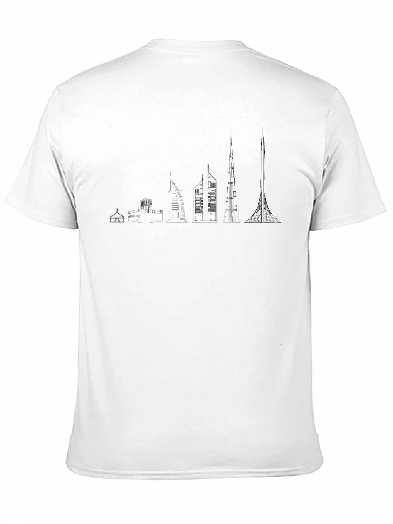 Dubai Skyline Evolution Black T-Shirt