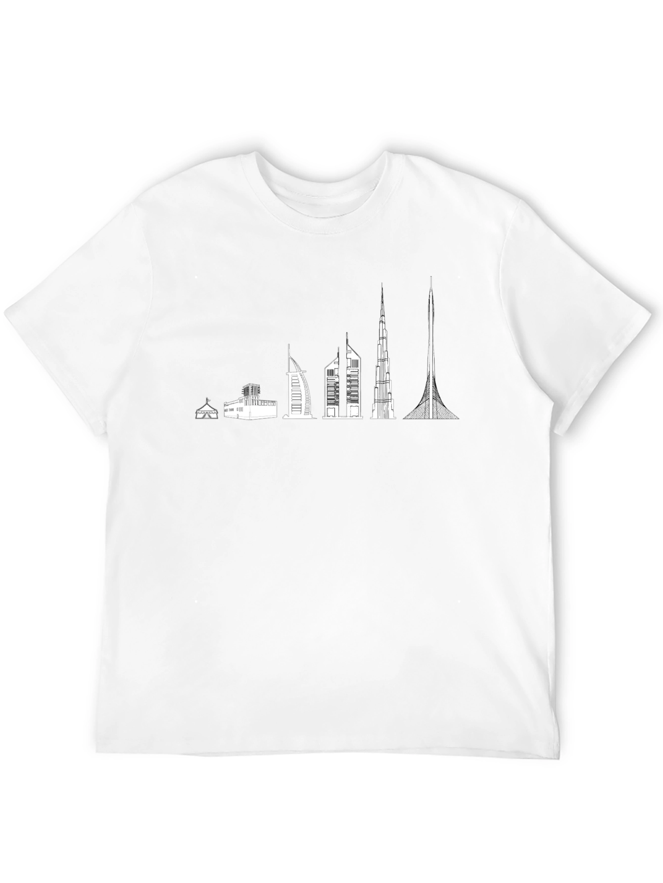 Dubai Skyline Evolution Black T-Shirt