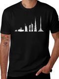 Dubai Skyline Evolution Black T-Shirt