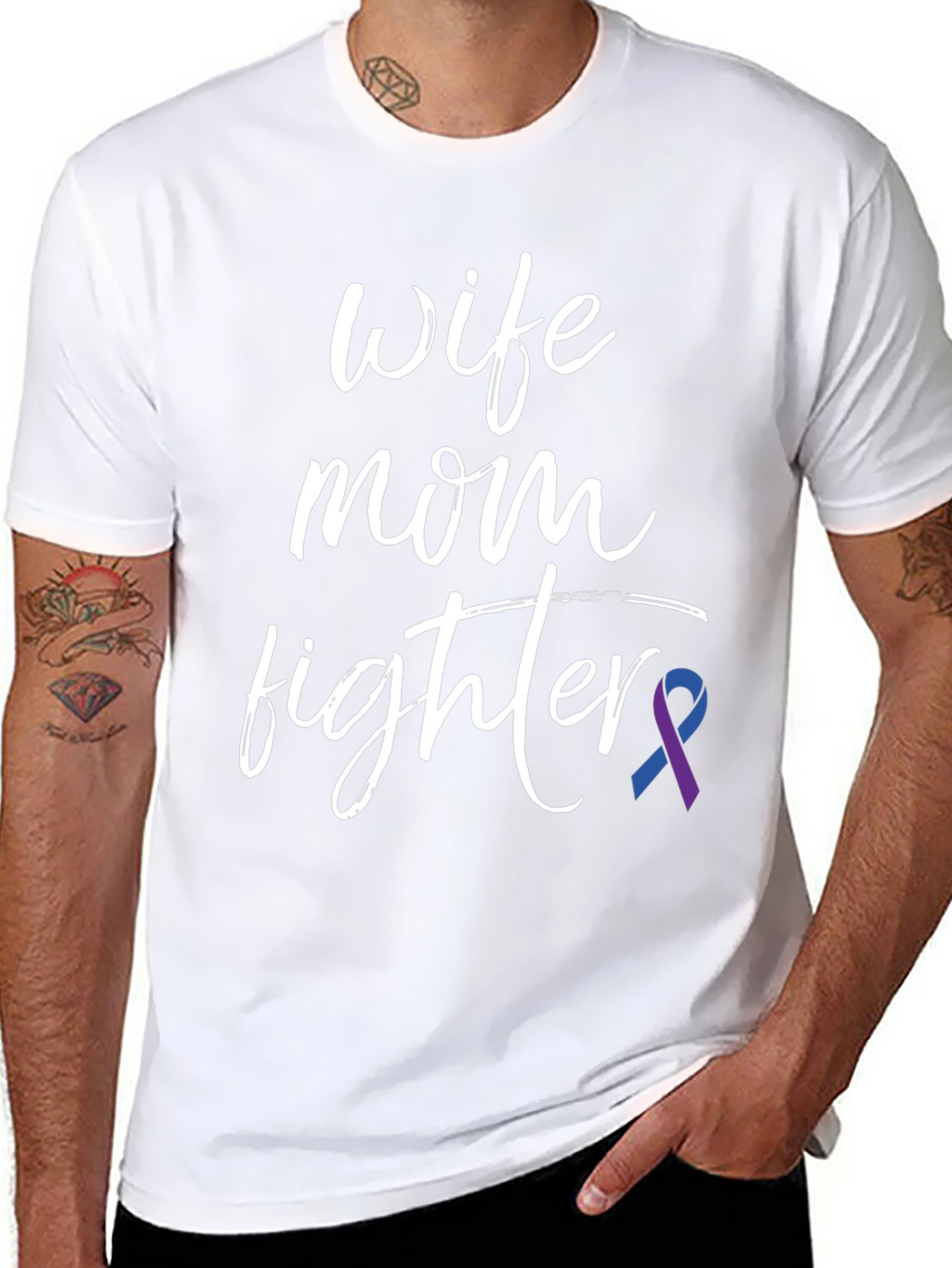 Wife Mom Fighter T-Shirt: Melanoma Awareness