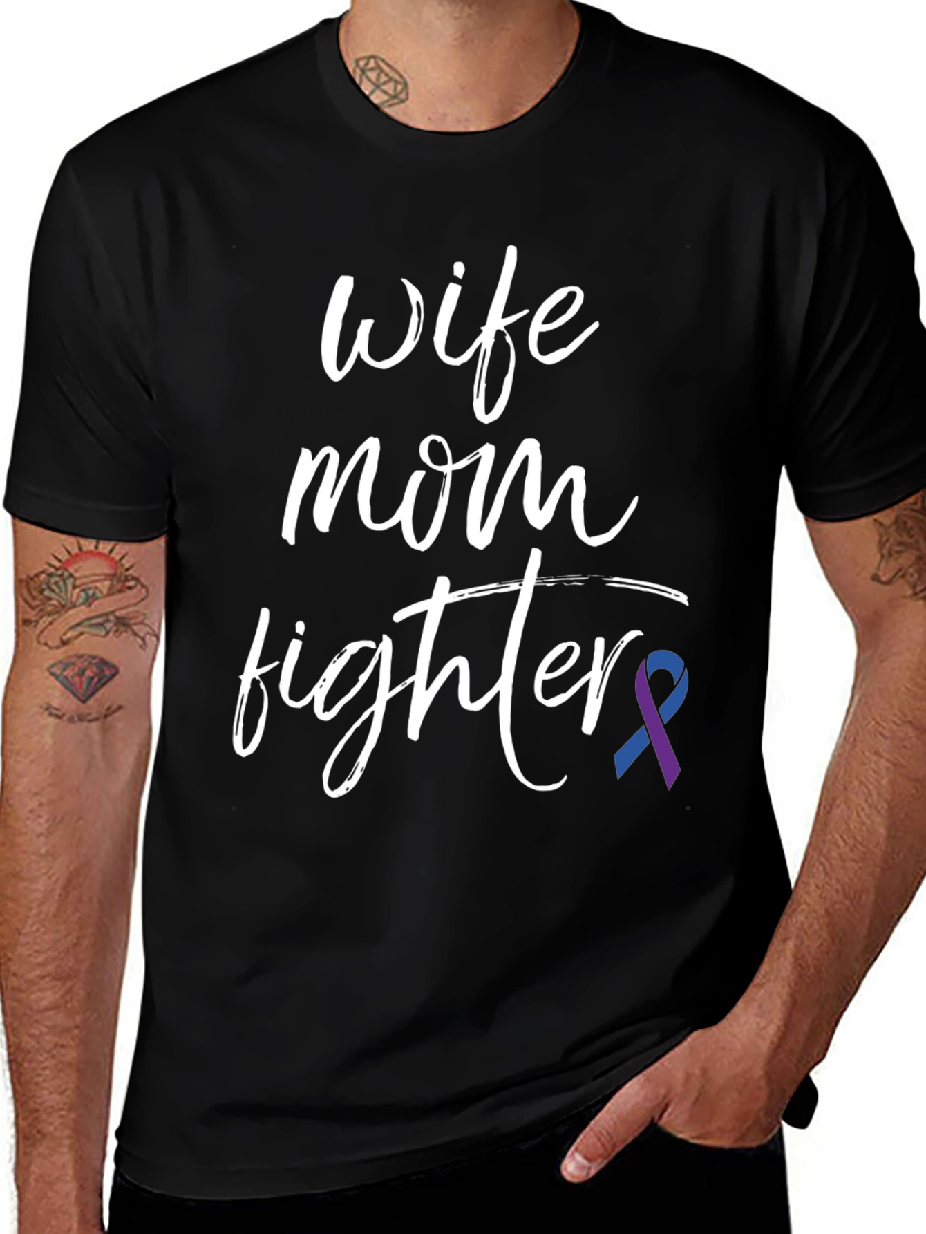 Wife Mom Fighter T-Shirt: Melanoma Awareness