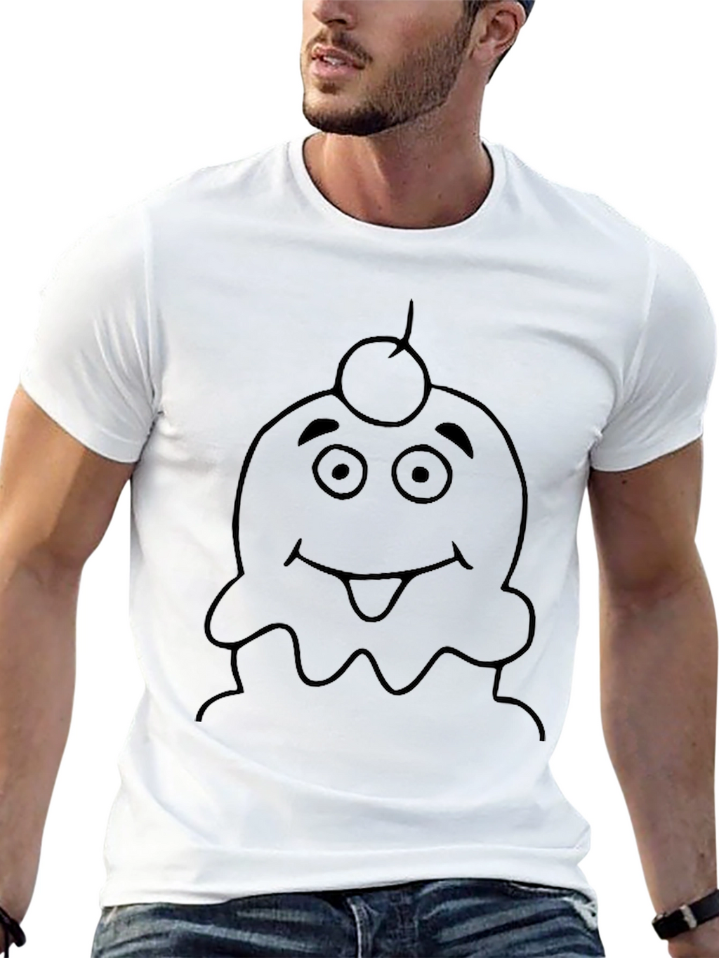 Cartoon Ice Cream Character Graphic Tee