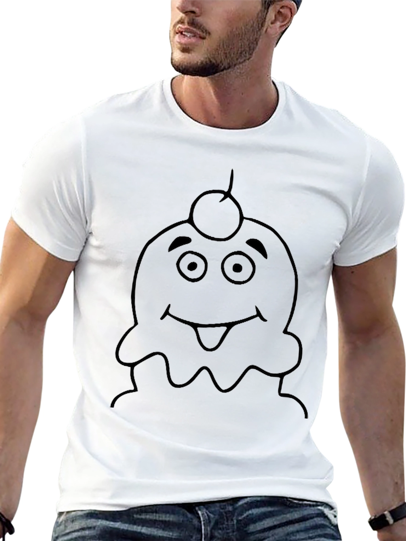 Cartoon Ice Cream Character Graphic Tee
