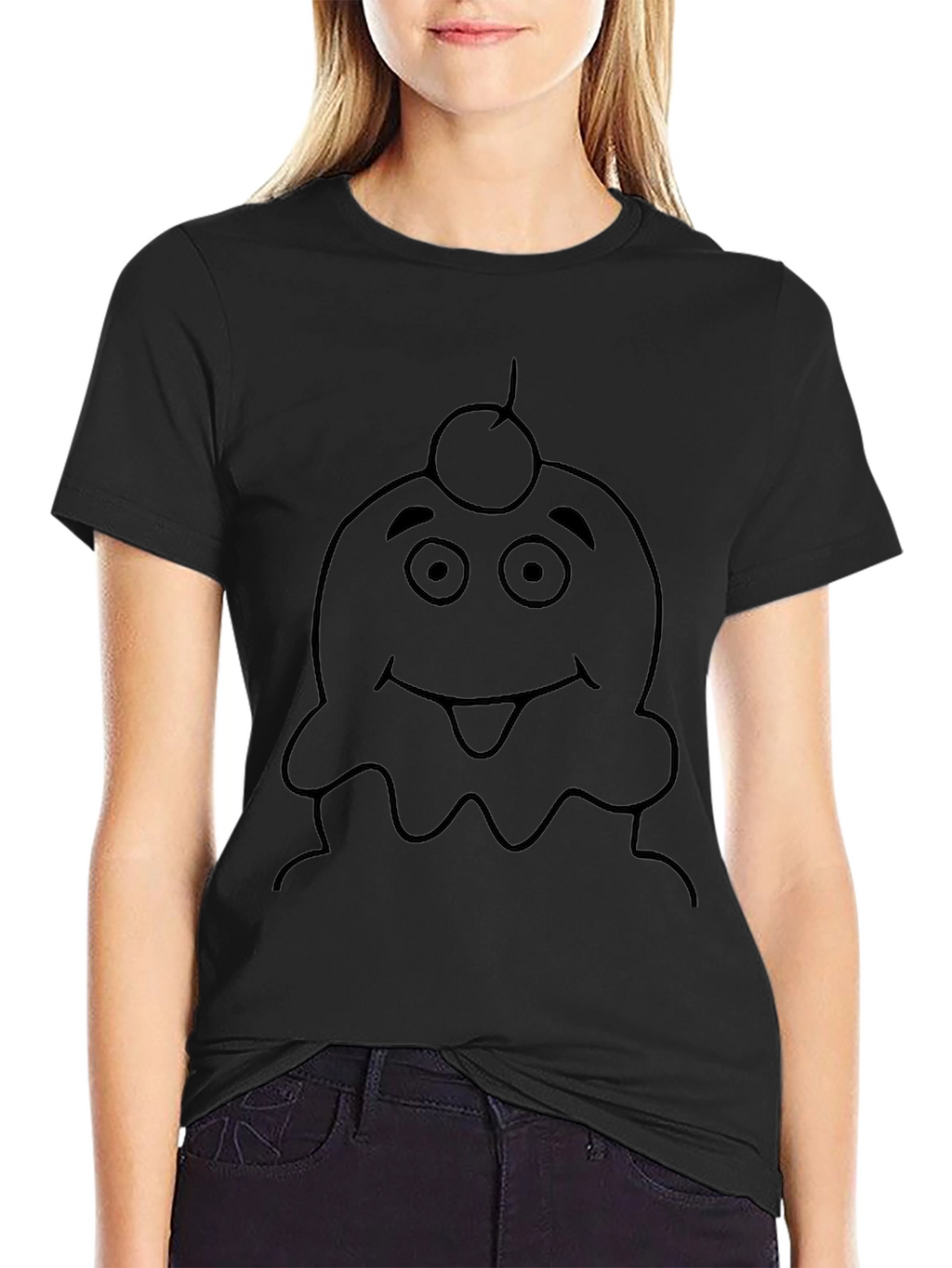 Cartoon Ice Cream Character Graphic Tee