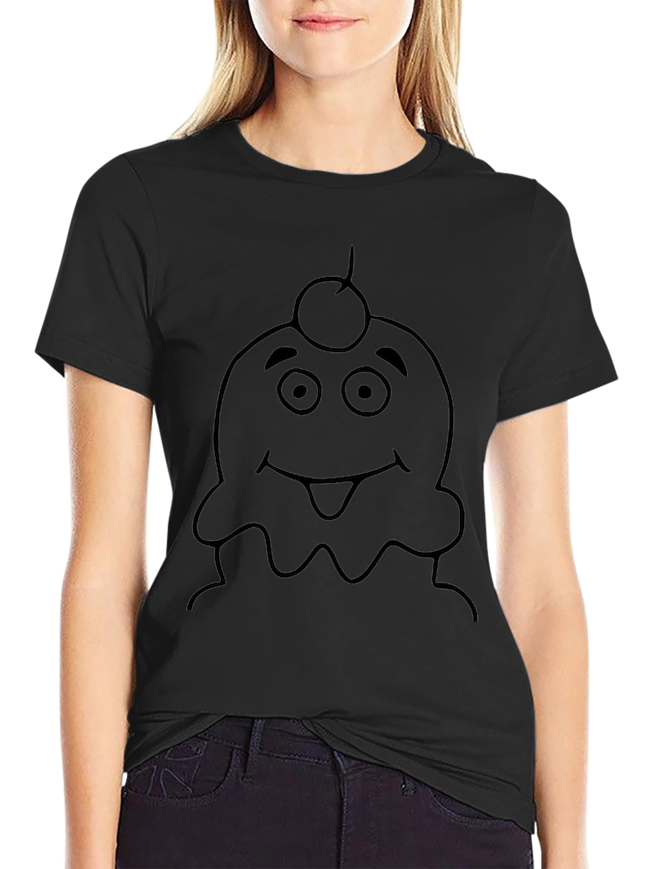 Cartoon Ice Cream Character Graphic Tee