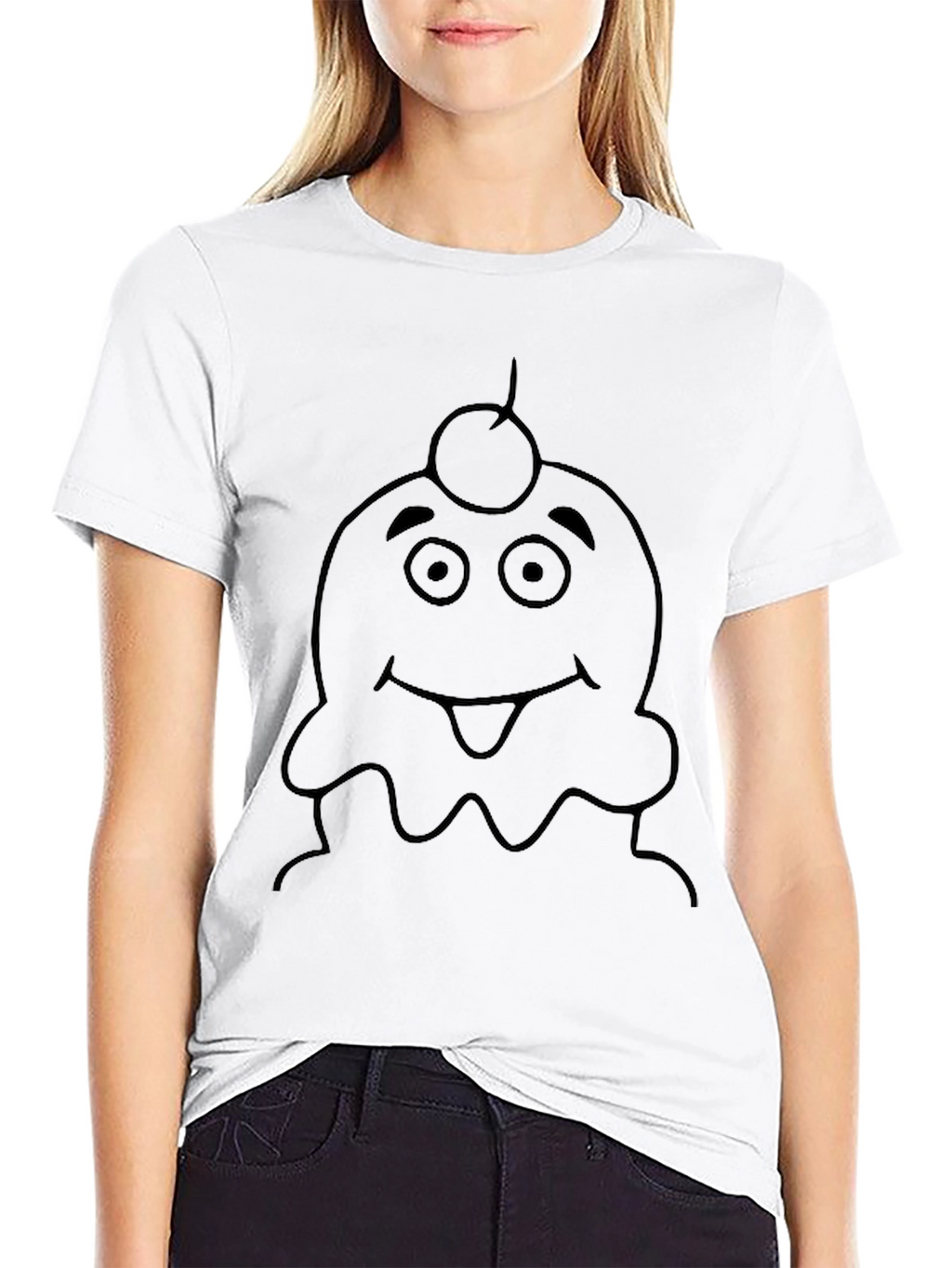 Cartoon Ice Cream Character Graphic Tee