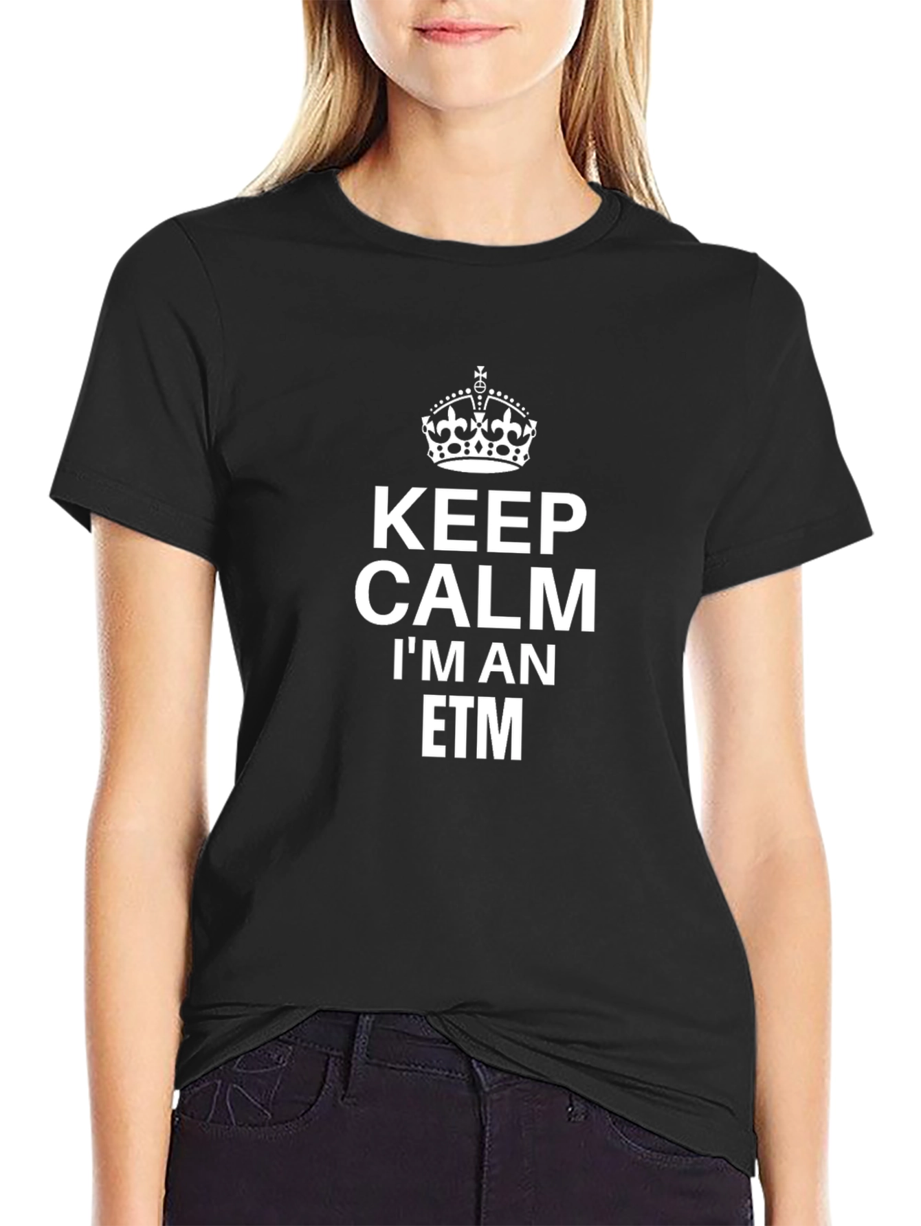 Keep Calm ETM T-Shirt - Black Crew Neck Tee