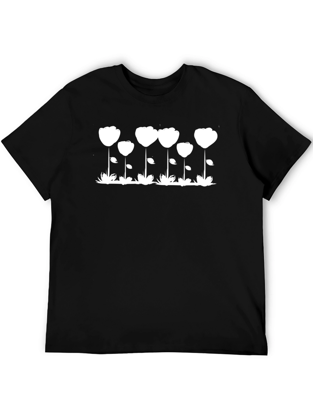Floral Graphic Black T-Shirt