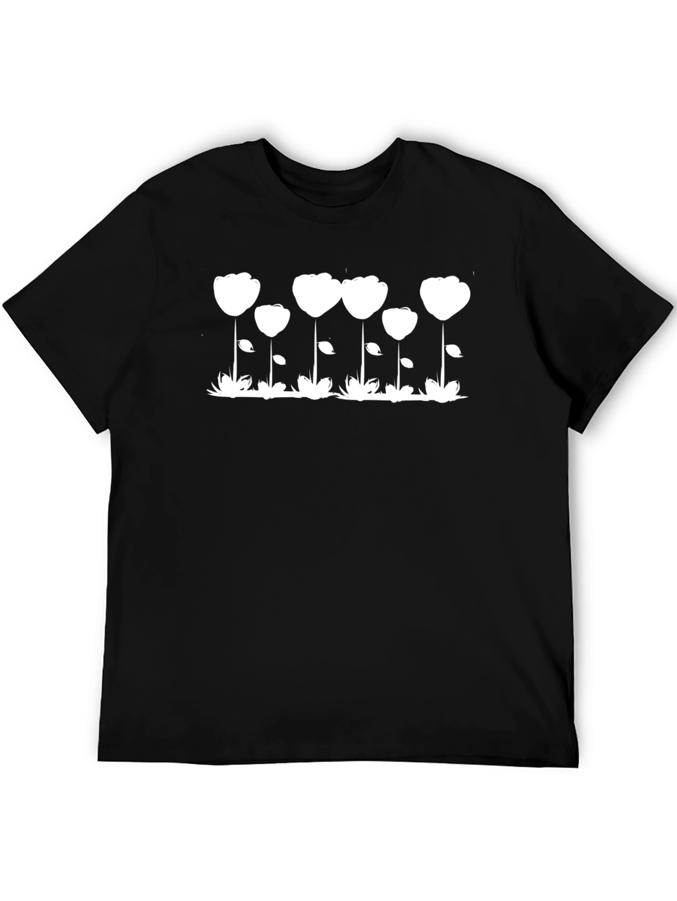 Floral Graphic Black T-Shirt