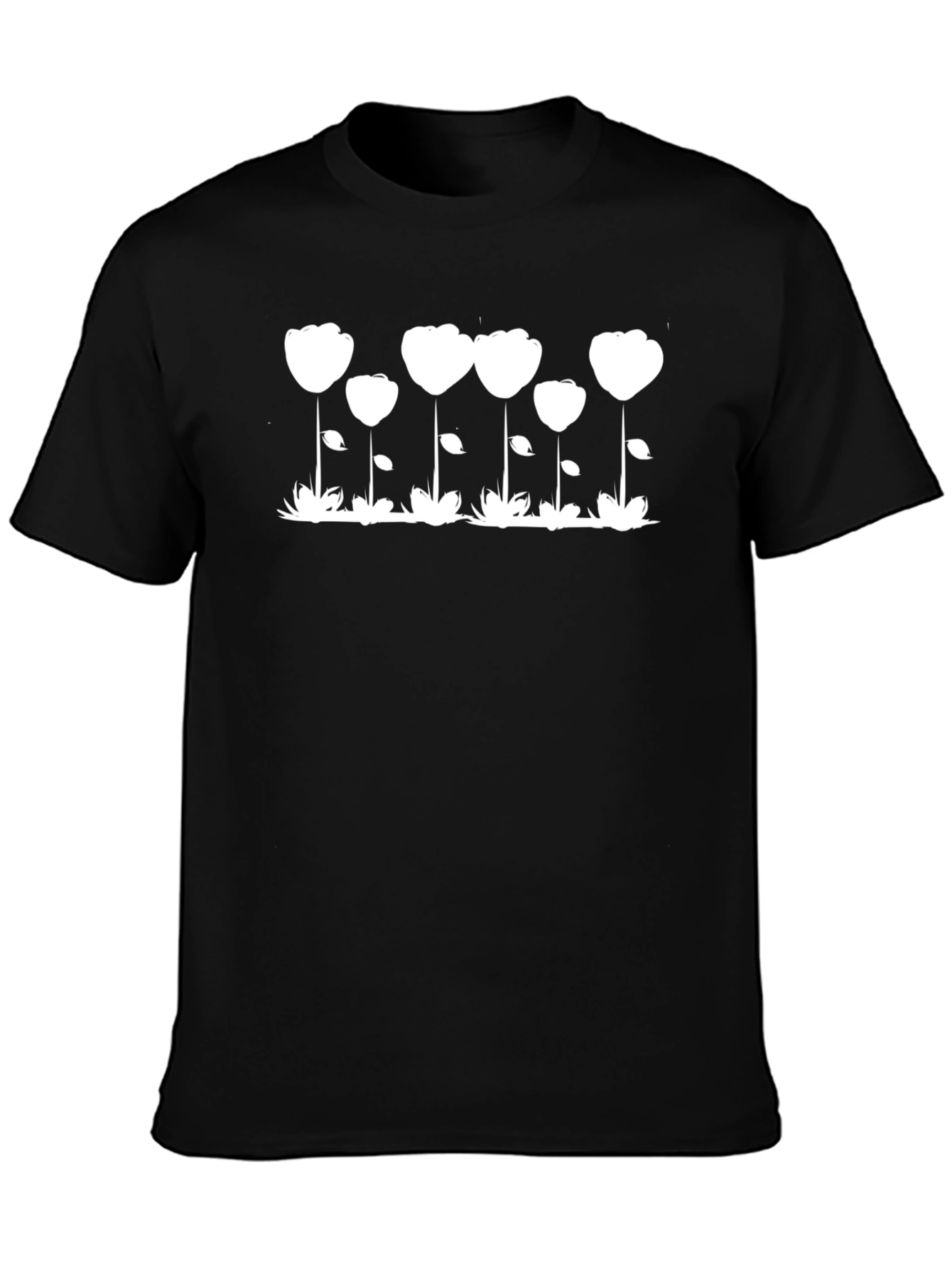 Floral Graphic Black T-Shirt