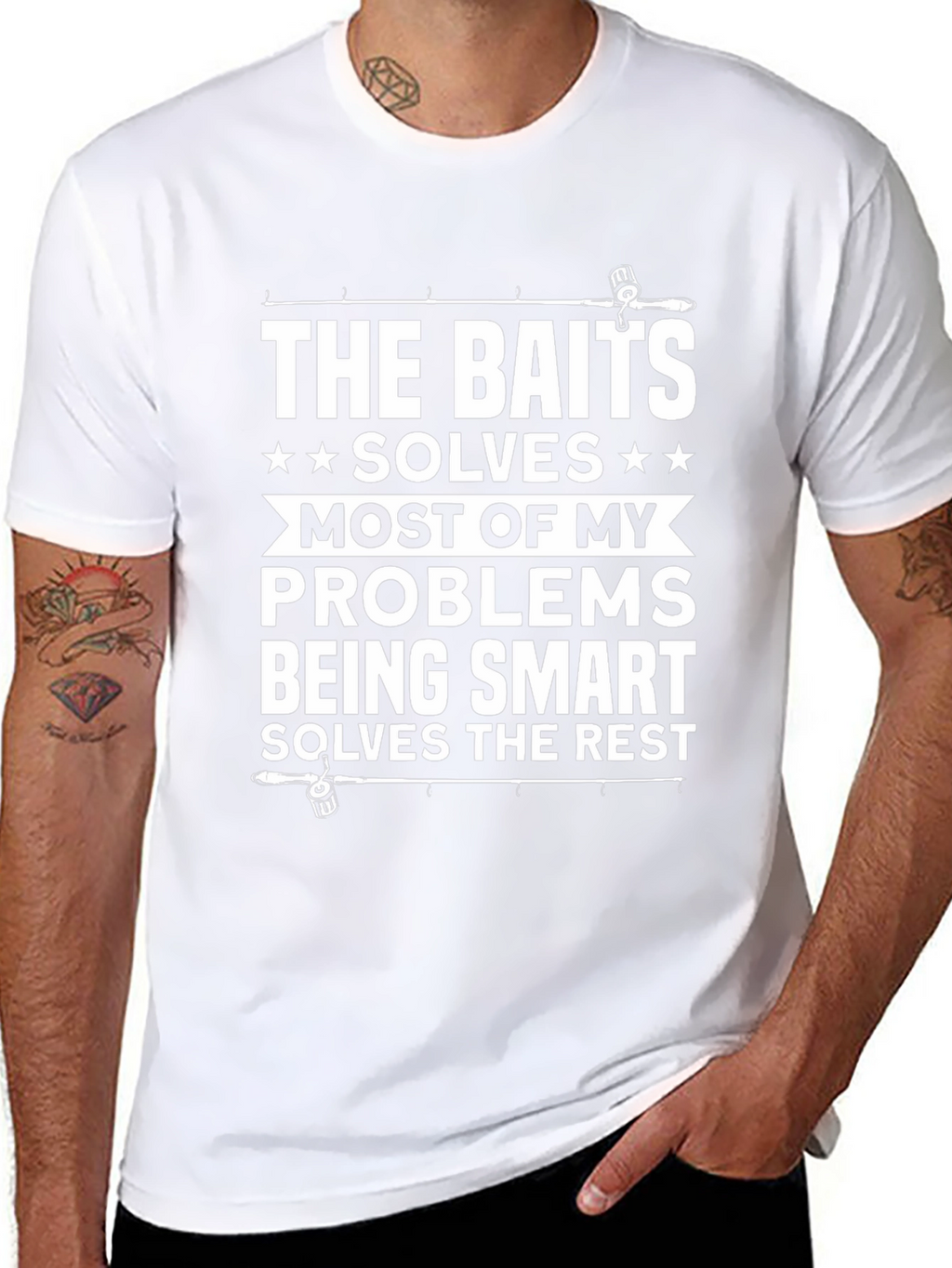 Fishing T-Shirt: Baits Solve My Problems Tee