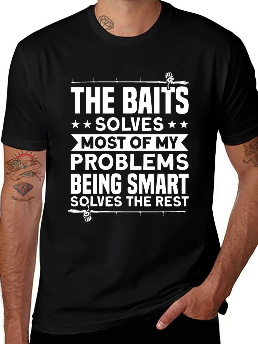 Fishing T-Shirt: Baits Solve My Problems Tee