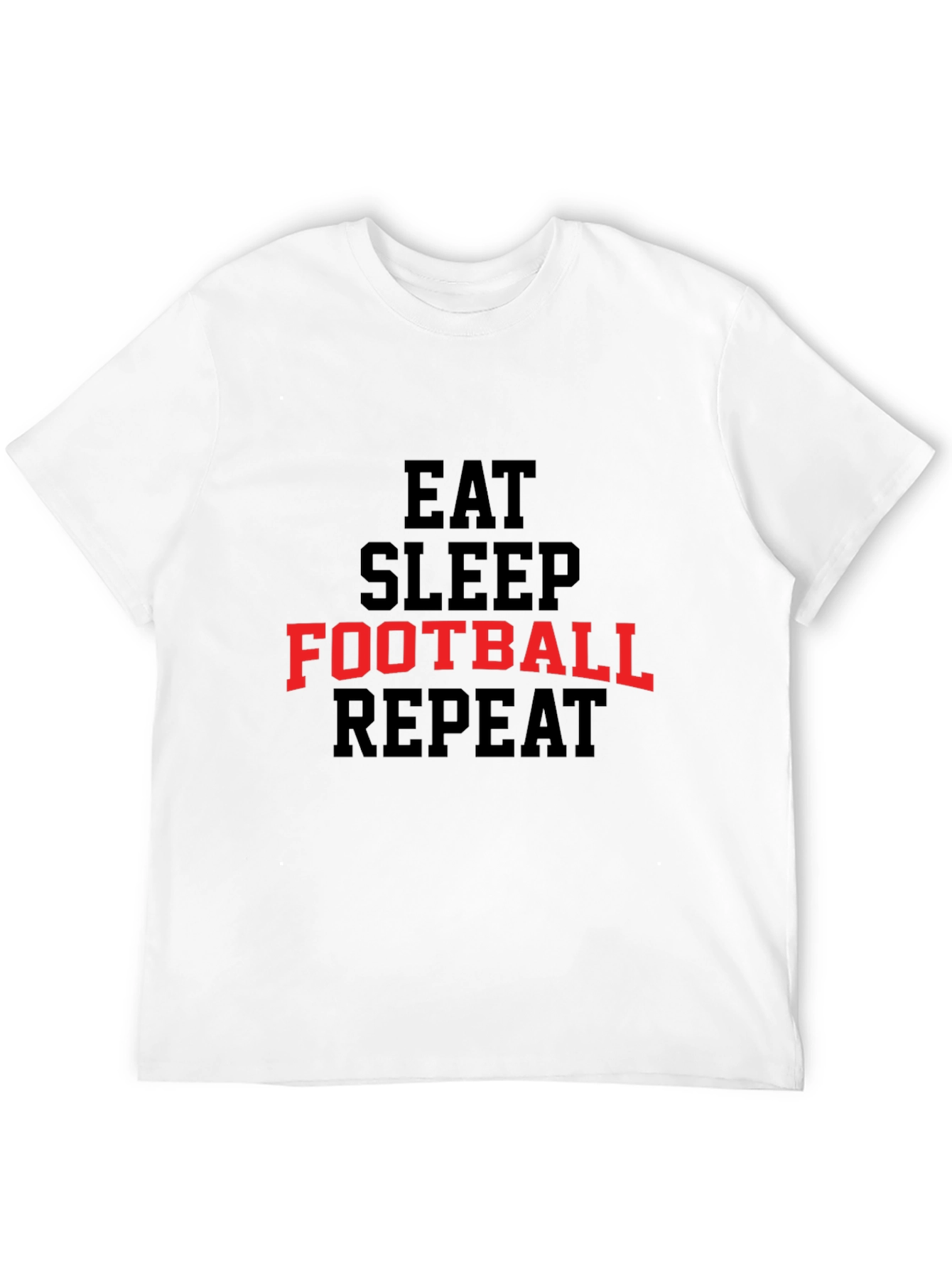 Eat Sleep Football Repeat Graphic Tee