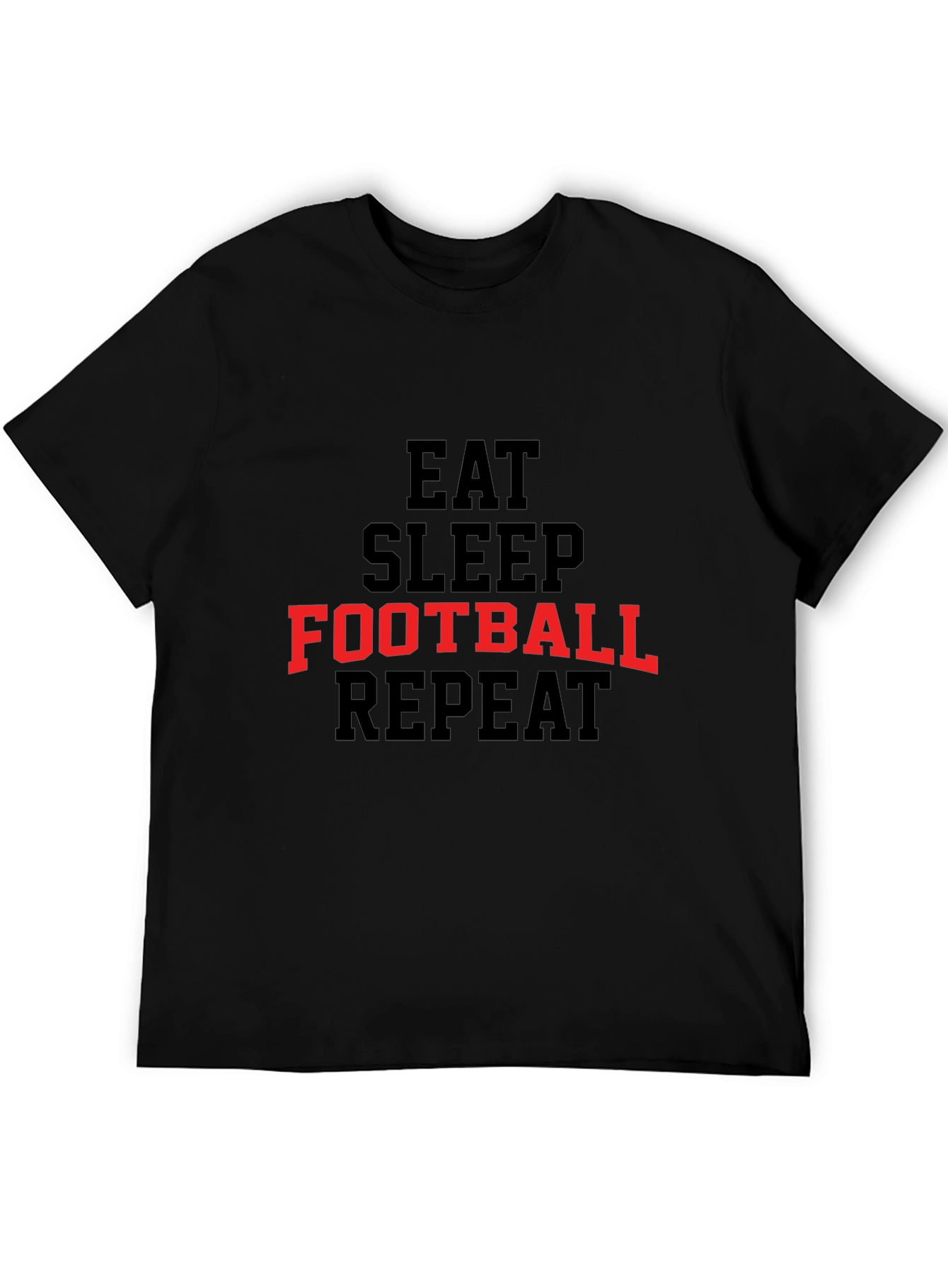 Eat Sleep Football Repeat Graphic Tee
