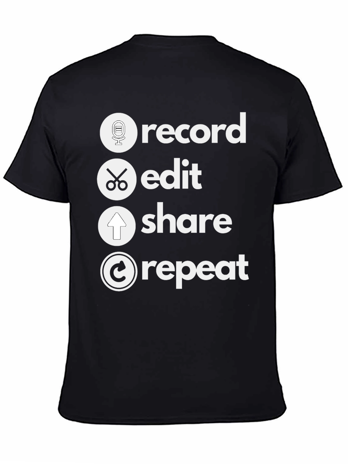 Record Edit Share Repeat T-Shirt - Musicians Tee