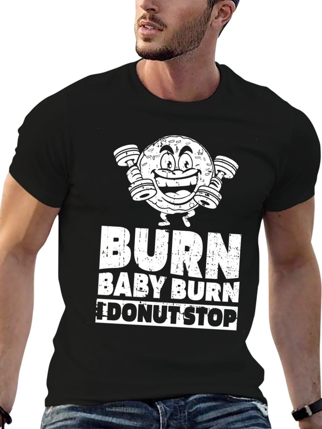 Burn Baby Burn Donut Gym T-Shirt