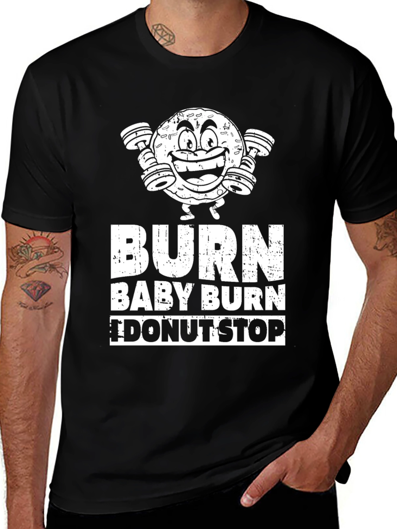 Burn Baby Burn Donut Gym T-Shirt