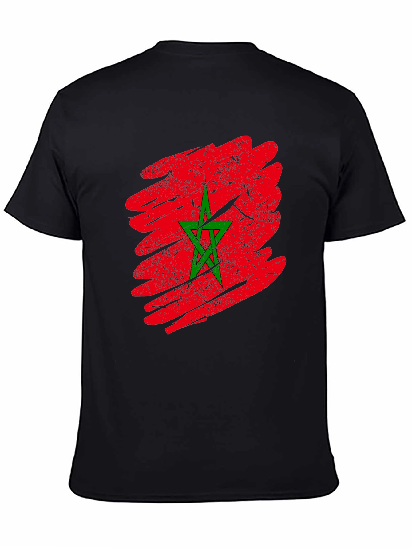 Morocco Flag T-Shirt - Distressed Graphic Tee