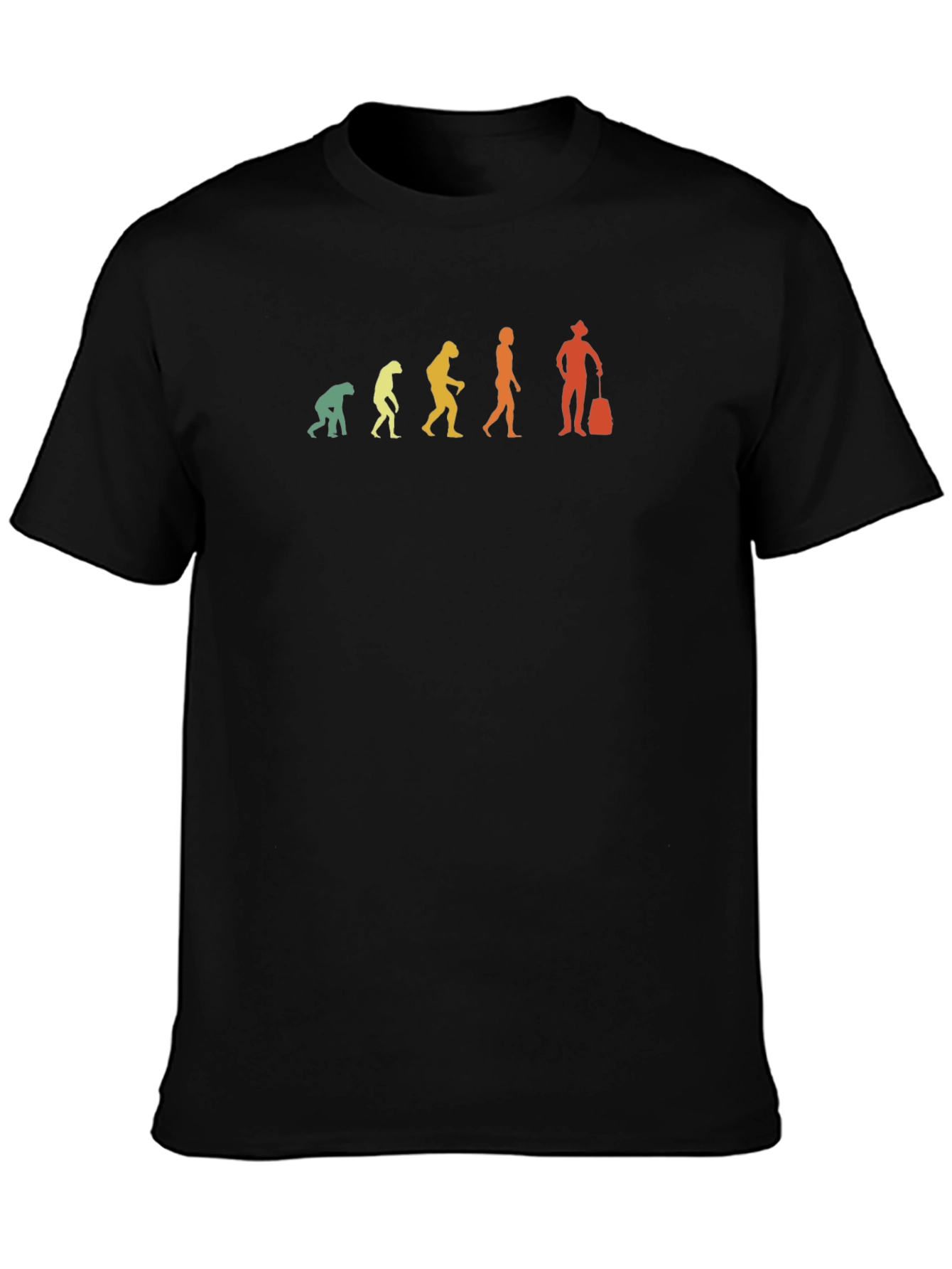 Evolution of Travel T-Shirt - Black Cotton Tee