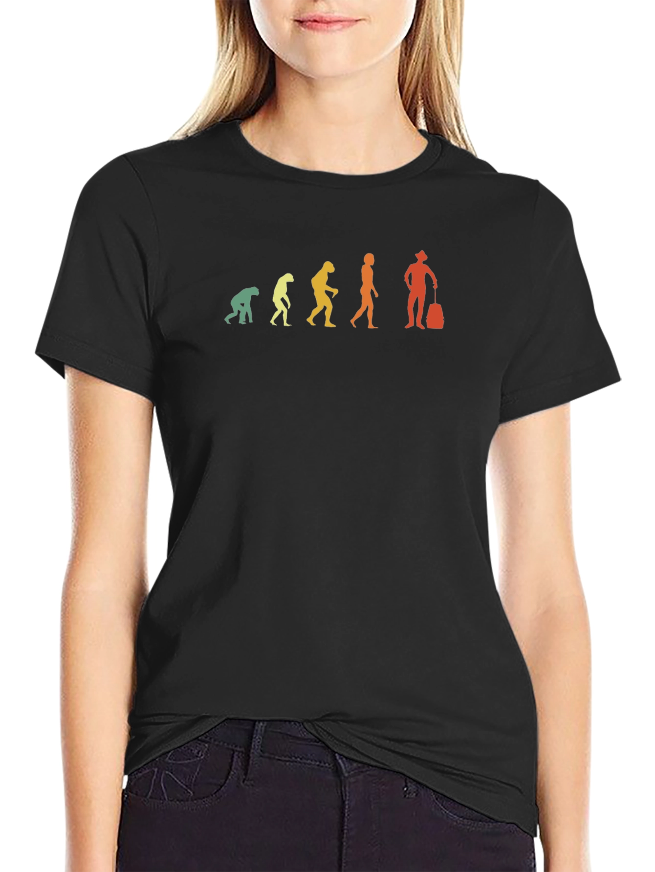 Evolution of Travel T-Shirt - Black Cotton Tee