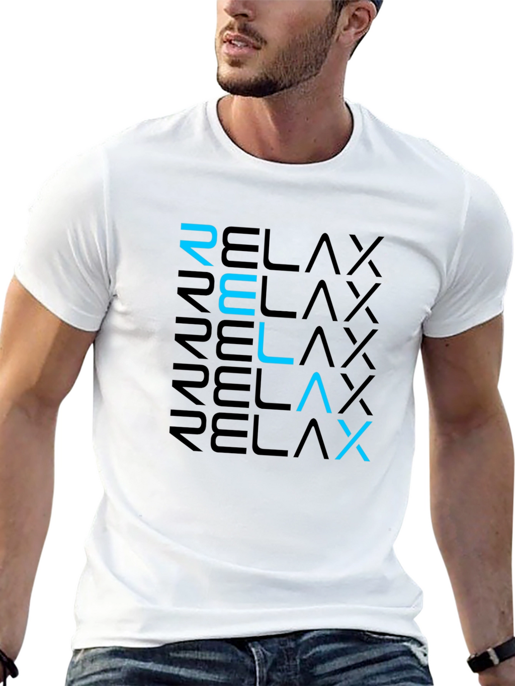 Relax Graphic Tee - Modern Black T-Shirt