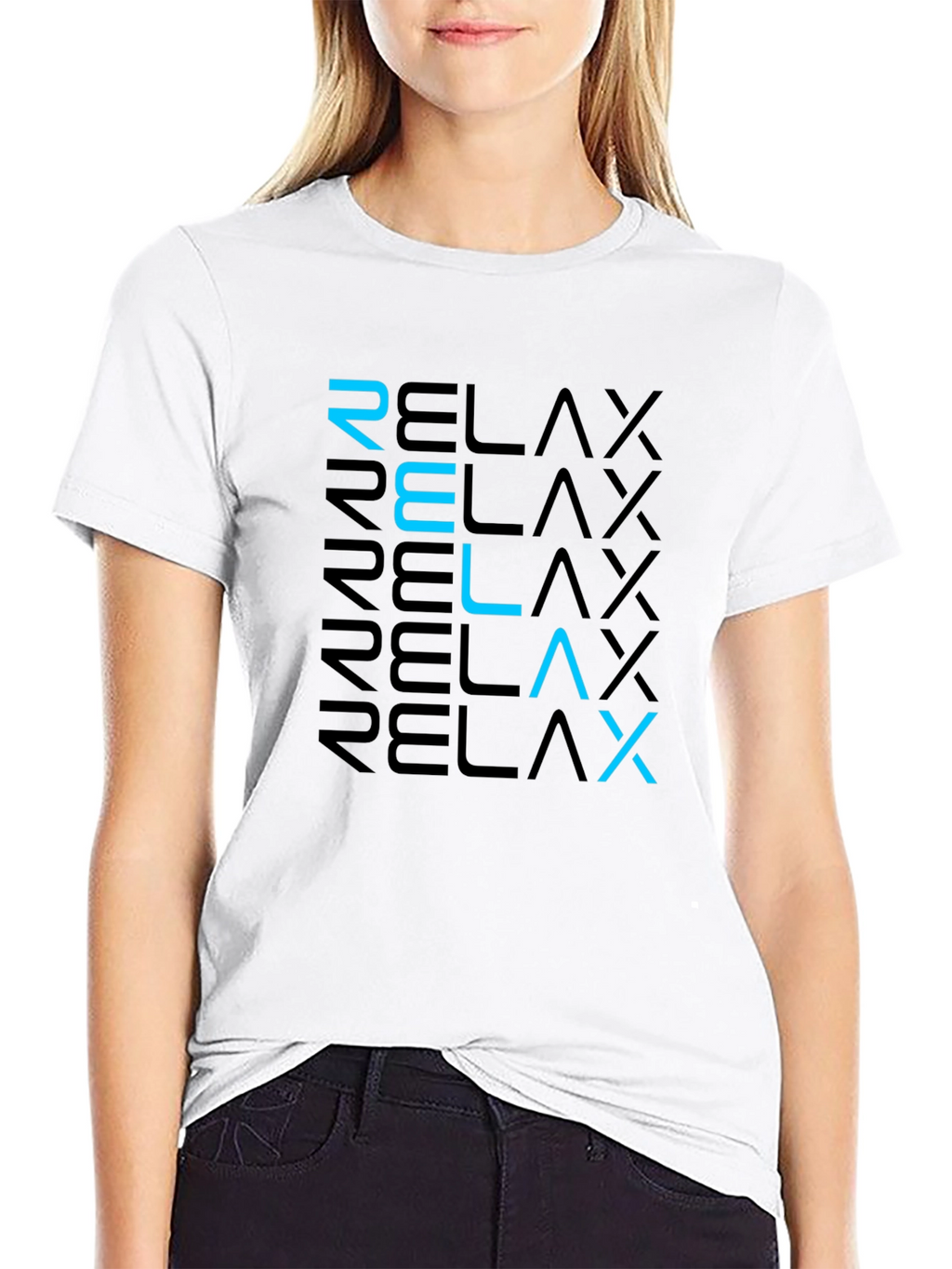 Relax Graphic Tee - Modern Black T-Shirt