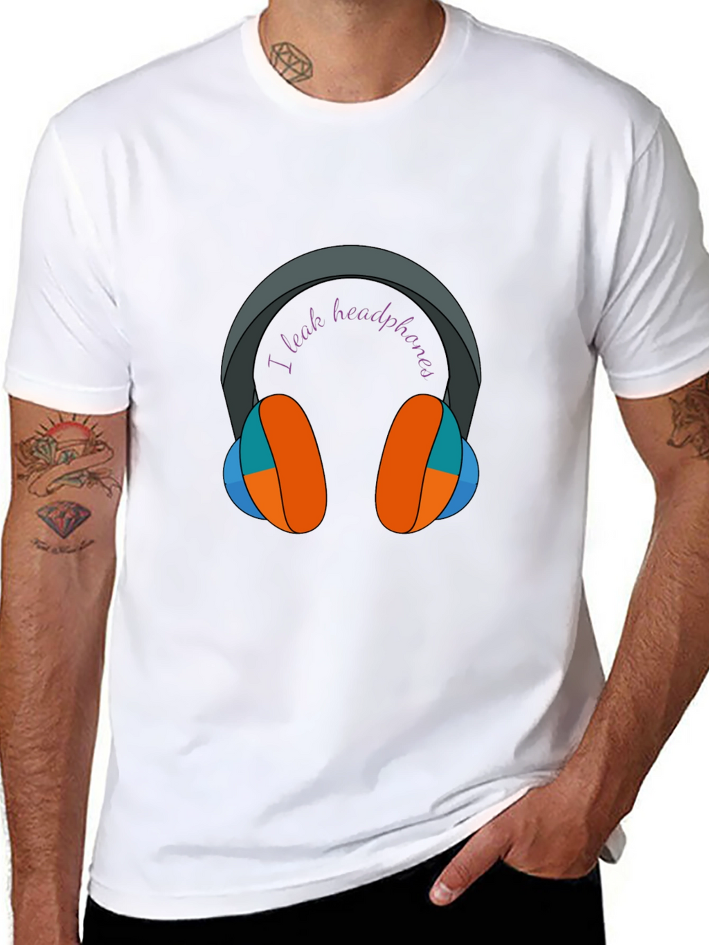 I Leak Headphones Graphic Tee