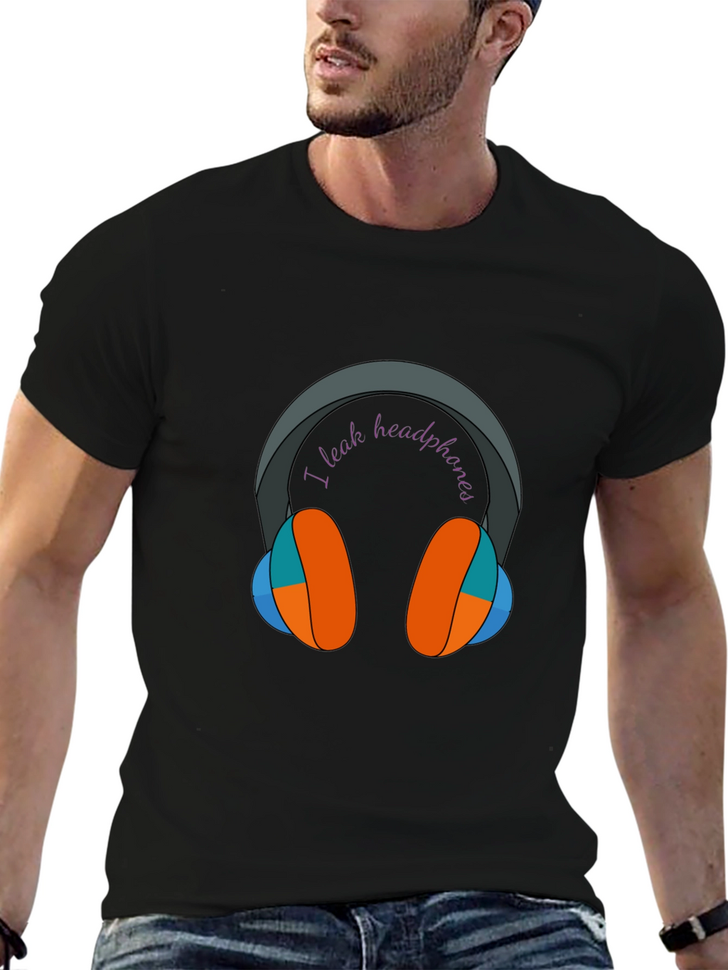 I Leak Headphones Graphic Tee